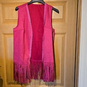 Fringed Pink Vest